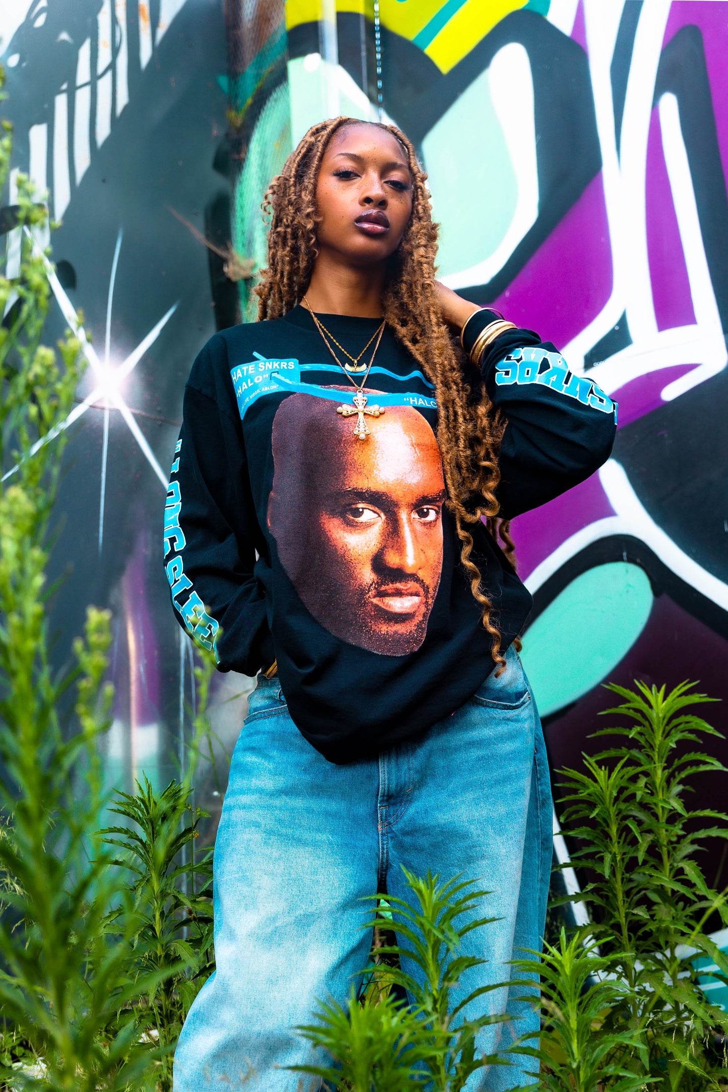 "HALO" BLACK LONG SLEEVE
