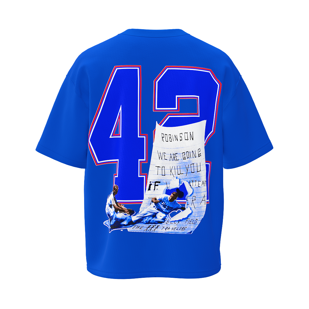 THANK YOU JACKIE TEE BLUE  (ANY 2 SHIRTS FOR $100! price updates at checkout)