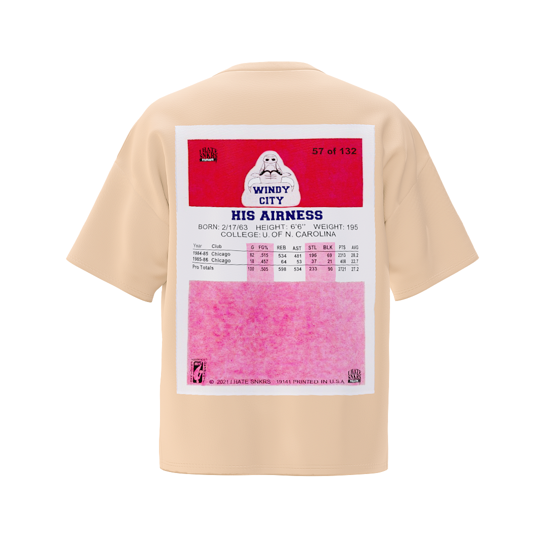 HIS AIRNESS TEE BEIGE - Rookie Card Edition  (ANY 2 SHIRTS FOR $100! price updates at checkout)
