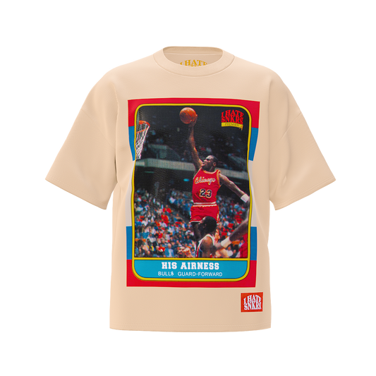 HIS AIRNESS TEE BEIGE - Rookie Card Edition  (ANY 2 SHIRTS FOR $100! price updates at checkout)
