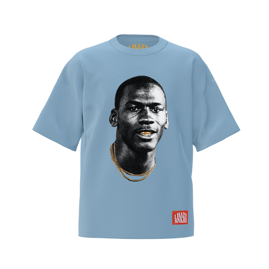 GOLD MOUTH TEE CLEAR BLUE  (ANY 2 SHIRTS FOR $100! price updates at checkout)