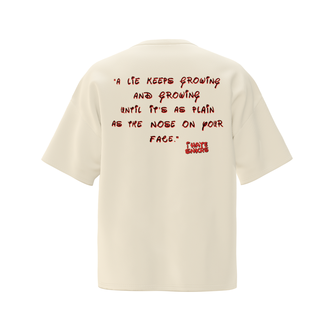 EVERYBODY NOSE TEE OFF WHITE  (ANY 2 SHIRTS FOR $100! price updates at checkout)