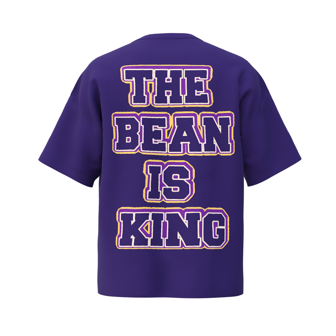 THE BEAN IS KING TEE PURPLE  (ANY 2 SHIRTS FOR $100! price updates at checkout)