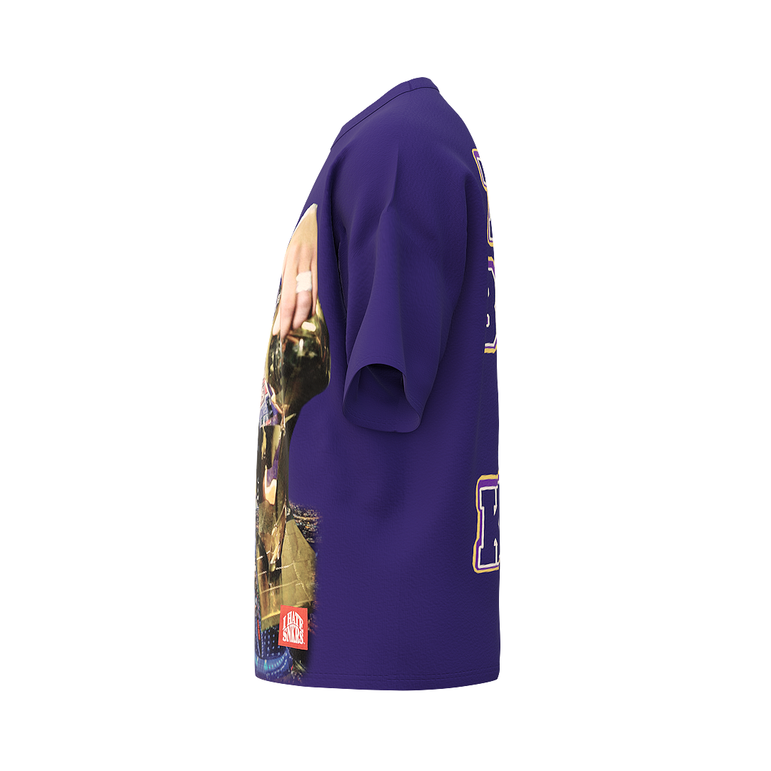 THE BEAN IS KING TEE PURPLE  (ANY 2 SHIRTS FOR $100! price updates at checkout)